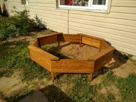 Детская песочница деревянная 0008